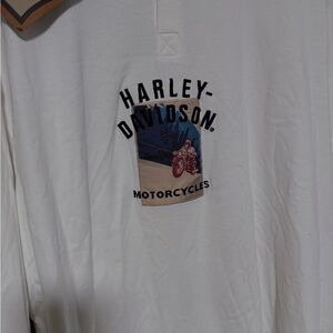Harley-Davidson White Polo Shirt with Logo